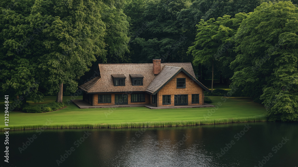 Serene Thatched-Roof House Surrounded by Nature and Water Serene Thatched-Roof House Surrounded by Nature and Water
