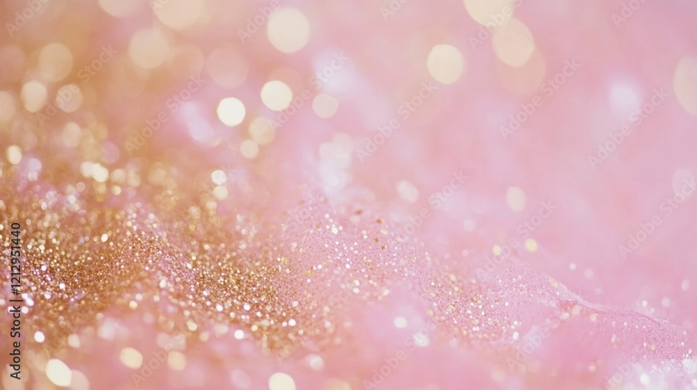 Pink and Gold Glitter Background: A Sparkling Abstract Texture Pink and Gold Glitter Background: A Sparkling Abstract Texture