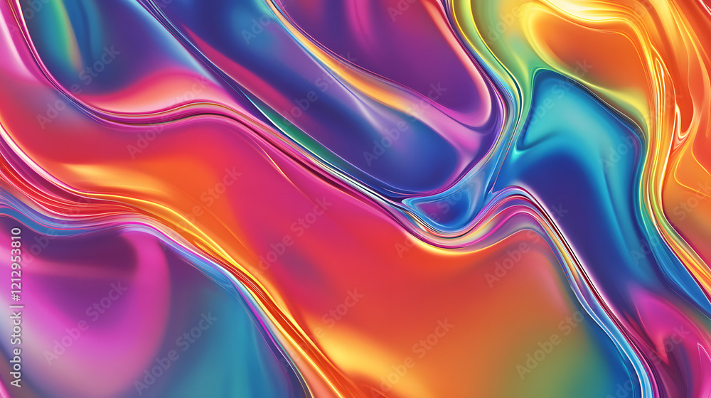 Obraz premium Colorful abstract liquid glass background. wallpaper neon. Fluid painting abstract texture. Intensive colorful mix of acrylic neon colors