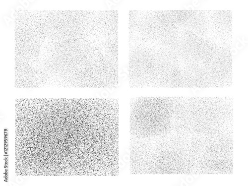 Set of Grungy Dot scratches black vintage design element in old distressed paper or border illustration vector. Grunge texture overlay, rough, dirty, art, vintage, design, distressed.
