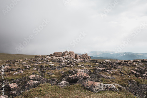 Storm Cloud Skies in the Absaroka Beartooth Mountains Montana photo