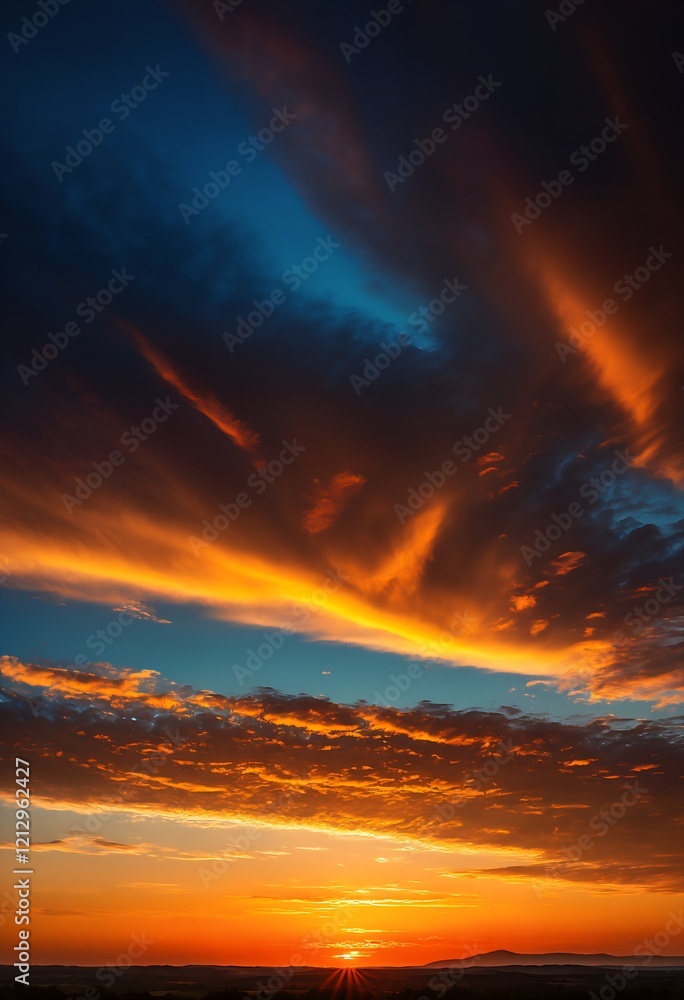 Spectacular Clouds Above the Earth at Sunset Spectacular Clouds Above the Earth at Sunset