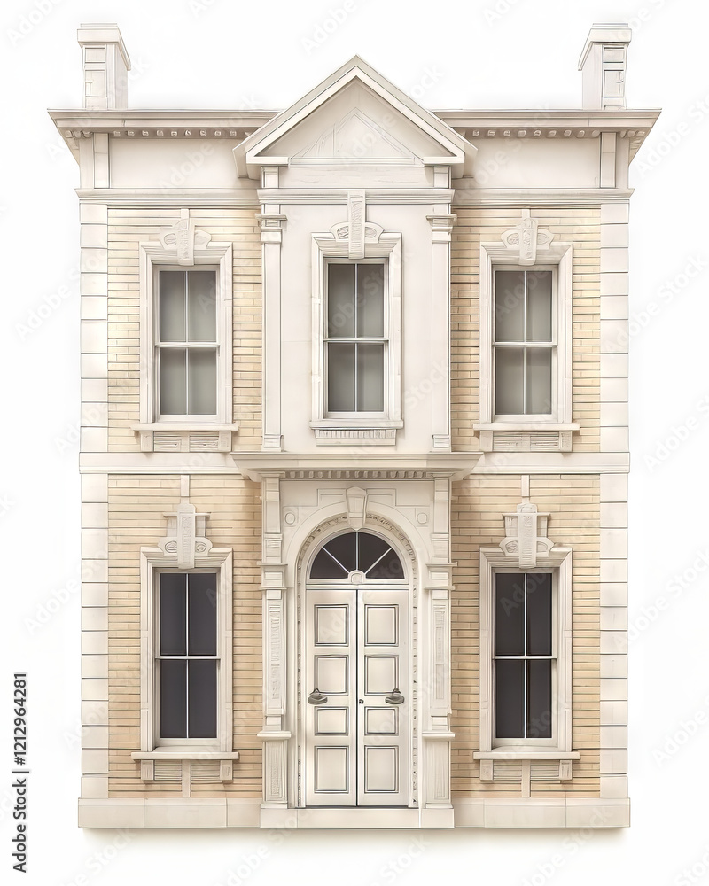 A cozy suburban duplex with a clean brick facade, white-framed windows, and a shared front yard A cozy suburban duplex with a clean brick facade, white-framed windows, and a shared front yard