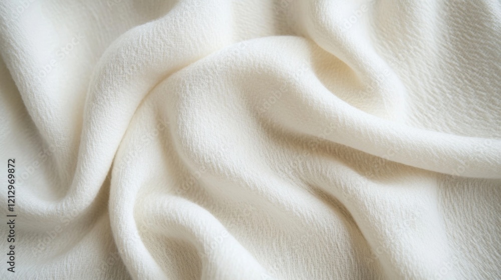 Elegant White Fabric Texture - Detailed Close-Up of a Soft, Smooth Material Elegant White Fabric Texture - Detailed Close-Up of a Soft, Smooth Material
