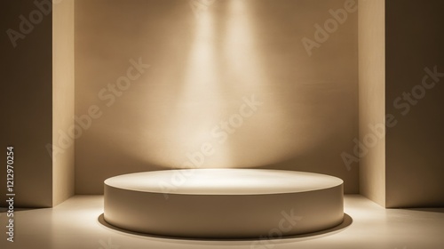 Elegant Minimalist Empty Stage with Spotlight for Product Presentation