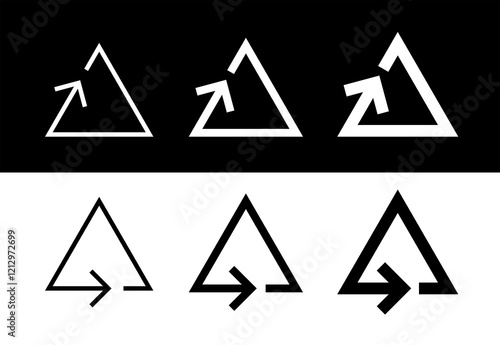 Free Download Rotation of the arrow in the triangle icon. Symbol of movement or direction, processing or circulation. Movement of arrows in the form of a triangle. - GFXLoad