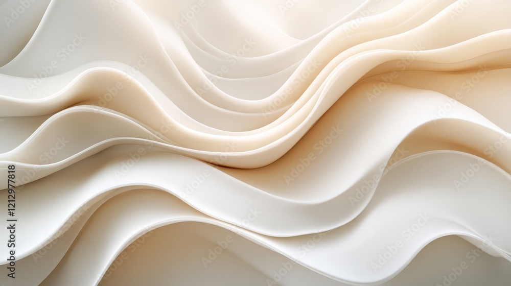 Abstract White Cream Wave Forms Background Design Abstract White Cream Wave Forms Background Design