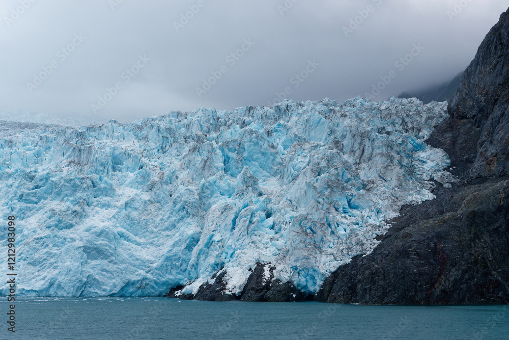 Φωτογραφία View from a tourist boat at stunning glacier in Alaska Kenai Fjords National Par
