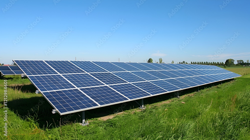 Workers at Solar Park stroll among the rows of Solr PNLs. Workers at Solar Park stroll among the rows of Solr PNLs.
