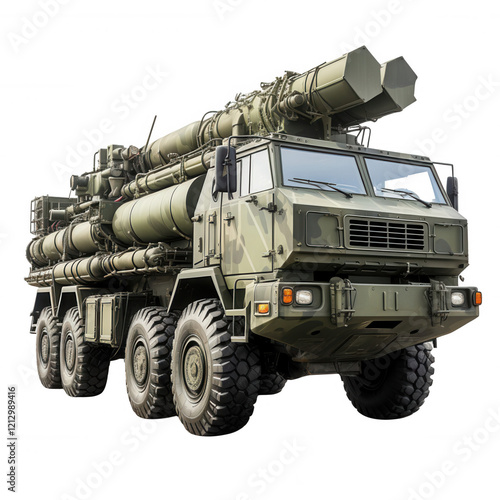 military weapon truck ,isolated on transparent background.