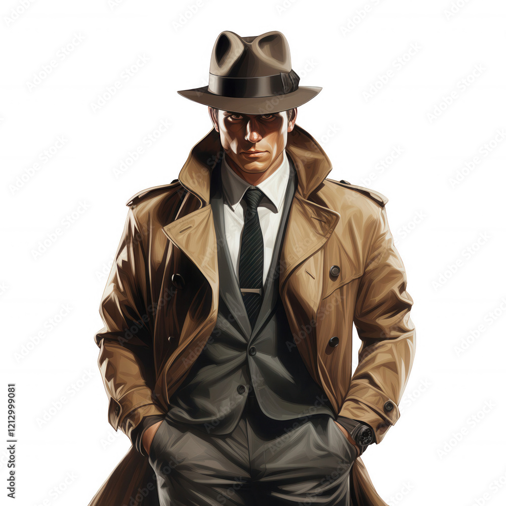 Undercover Agent ,isolated on transparent background. Undercover Agent ,isolated on transparent background.