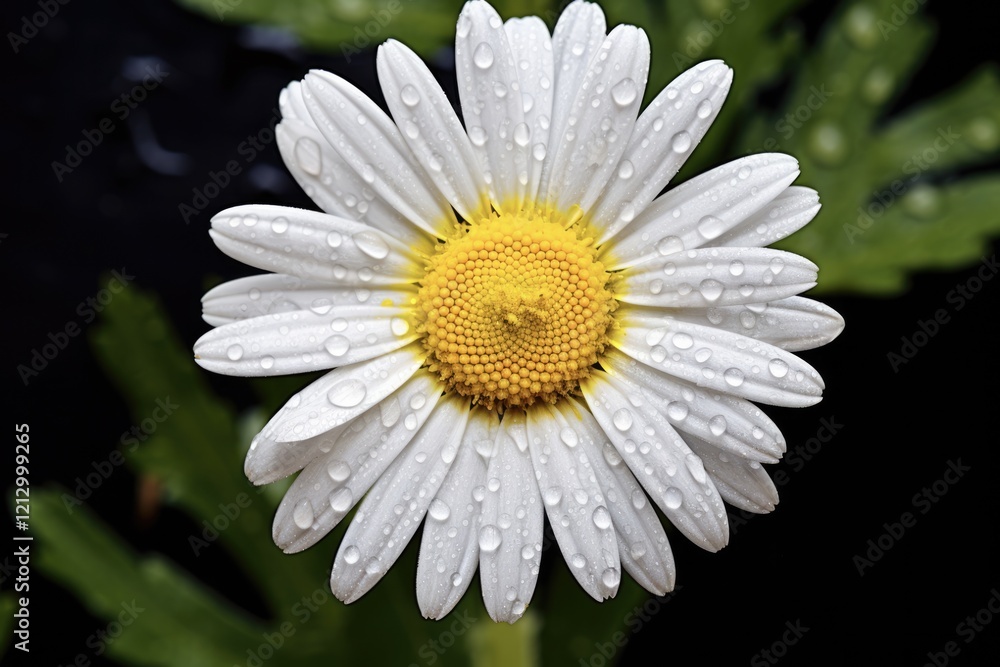 Obraz premium Daisy Flowers in a Natural Environment. Bright and Beautiful White and Yellow Flowers Blooming in a Lush Garden During Summer and Spring