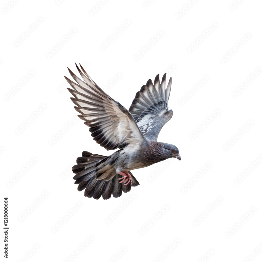 Pigeon in Flight: A stunning shot of a pigeon in mid-flight, its wings elegantly outstretched against a background, showcasing the beauty of urban wildlife. Pigeon in Flight: A stunning shot of a pigeon in mid-flight, its wings elegantly outstretched against a background, showcasing the beauty of urban wildlife.