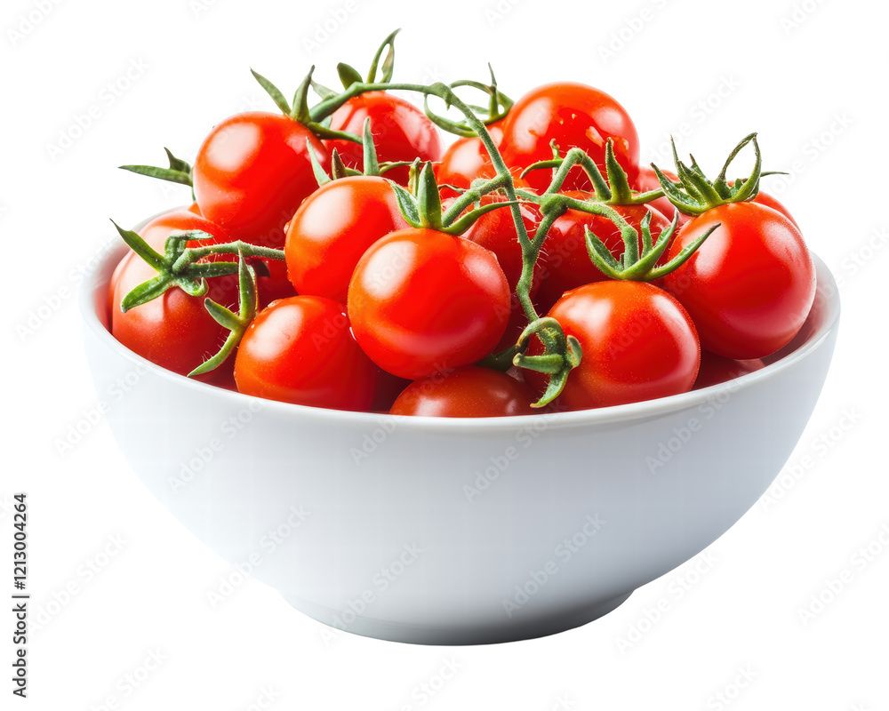 Isolated Bowl of red cherry tomatoes Isolated Bowl of red cherry tomatoes