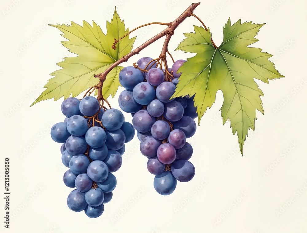 Fototapeta premium bunch of grapes on vine