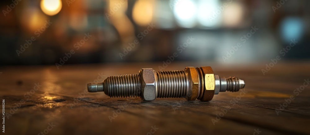 Precision Engineering: A Close-Up of a Metal Component Precision Engineering: A Close-Up of a Metal Component