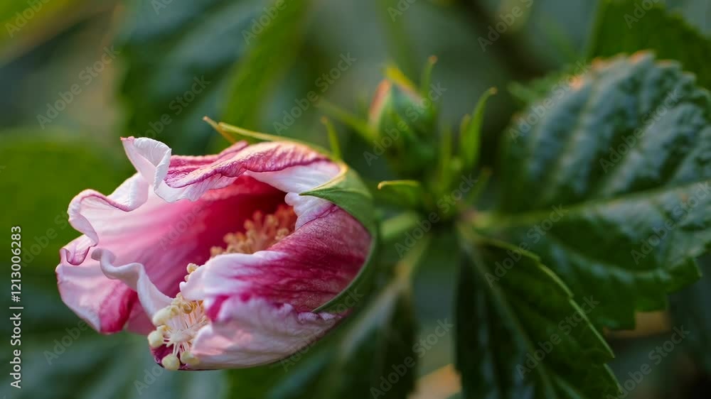 Blossoming pink peony flower. Time-lapse of delicate petals unfurling. Close-up view of nature's beauty in garden. Romantic and elegant floral imagery for spring and summer Blossoming pink peony flower. Time-lapse of delicate petals unfurling. Close-up view of nature's beauty in garden. Romantic and elegant floral imagery for spring and summer