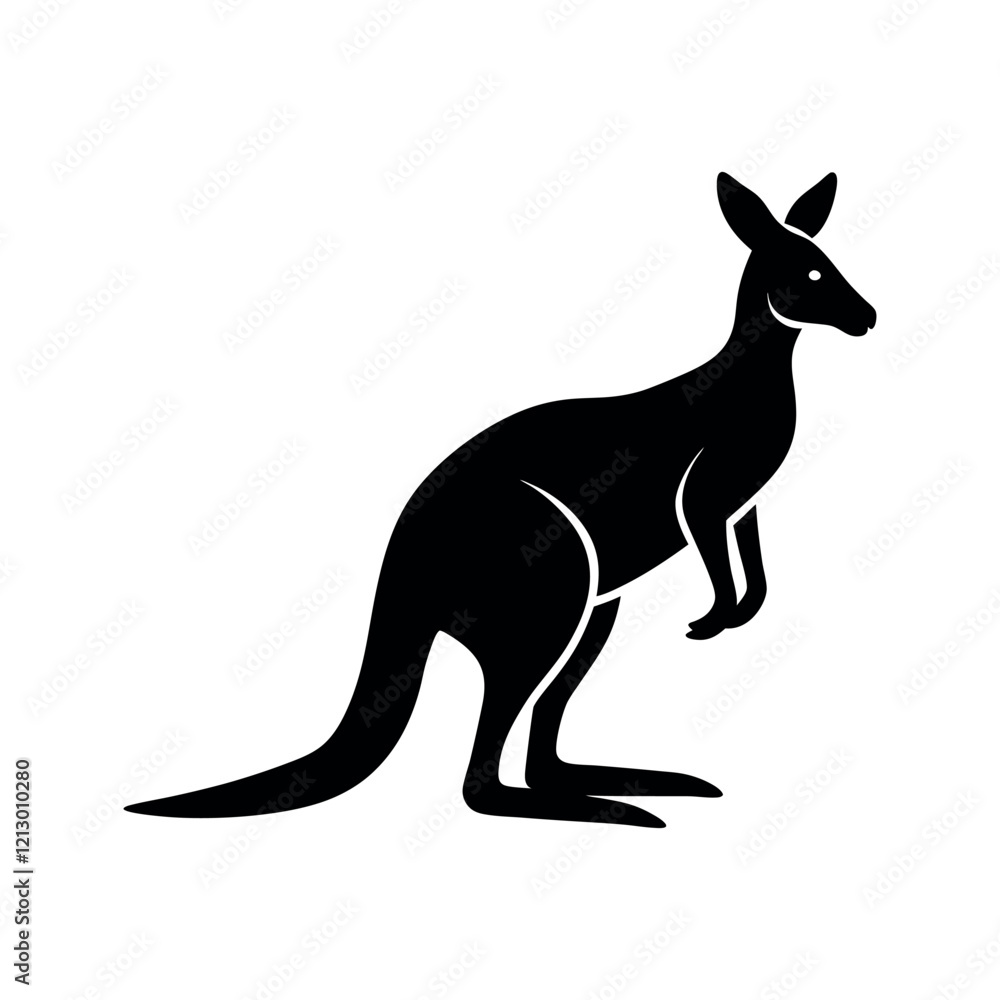 kangaroo silhouette vector illustration kangaroo silhouette vector illustration