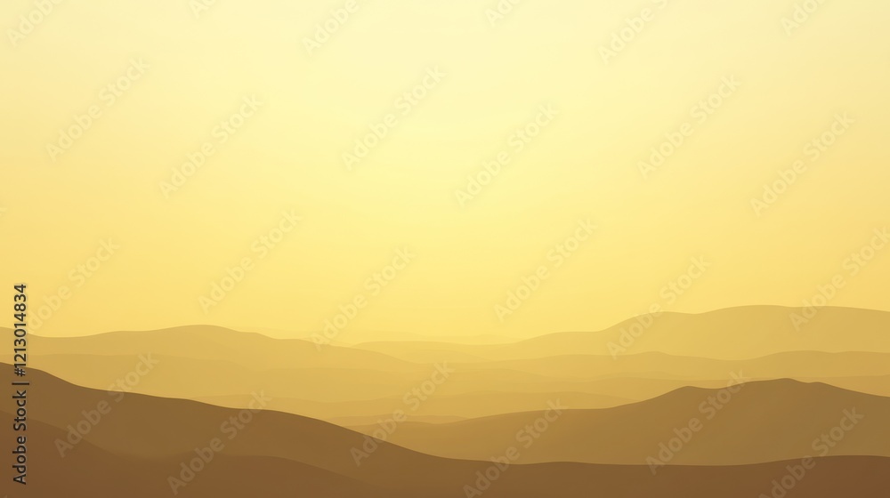 Obraz premium Golden Hour Desert Mountain Range Silhouette