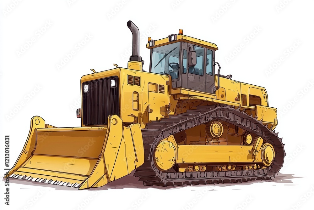 Yellow Bulldozer isolated on white background. Bulldozer icon. Construction Vehicle. Yellow Construction Bulldozer. Heavy yellow bulldozer on a white. Bulldozer tractor isolated on white Yellow Bulldozer isolated on white background. Bulldozer icon. Construction Vehicle. Yellow Construction Bulldozer. Heavy yellow bulldozer on a white. Bulldozer tractor isolated on white