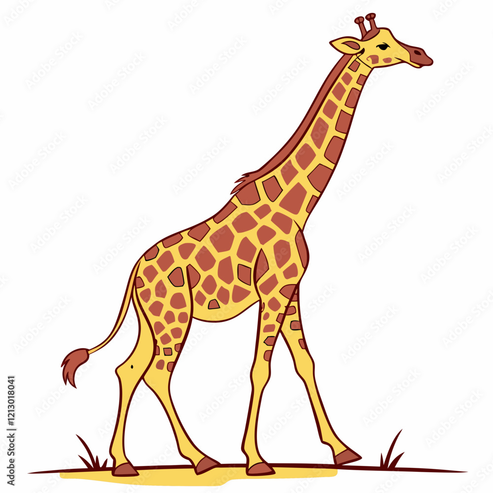 Obraz premium giraffe cartoon illustration