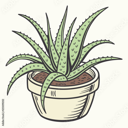 aloe vera plant in pot