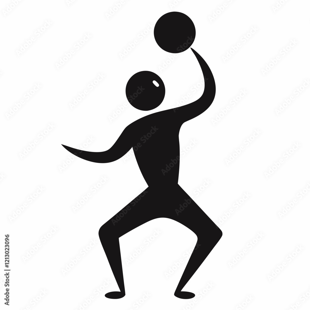 Jumping player silhouette vector Jumping player silhouette vector