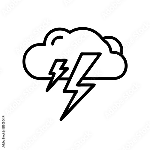 Gewitter Wolke Symbol 