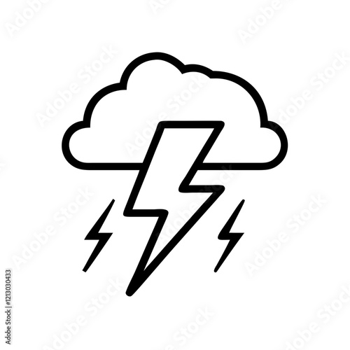 Wolke blitz Wetter Sturm Symbol