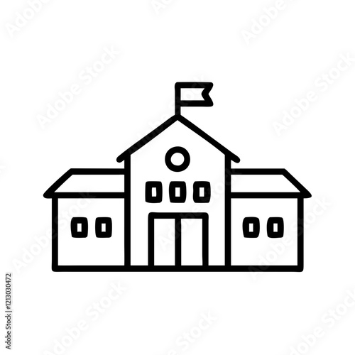 Haus Gebäude Schule Grundschule Rathaus Symbol