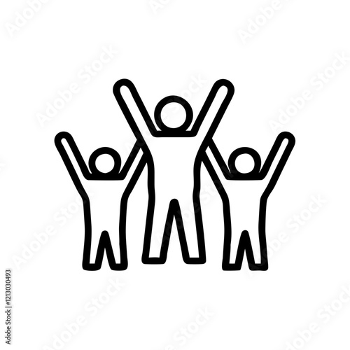 Jubelnde Menge symbol