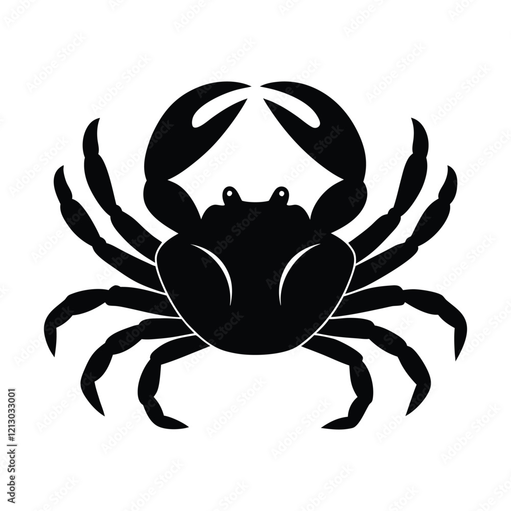 crab silhouettes vector illustration crab silhouettes vector illustration