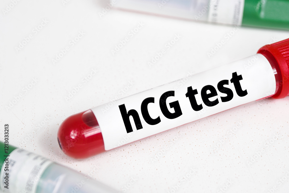 hCG test title text of medical analysis hCG test title text of medical analysis