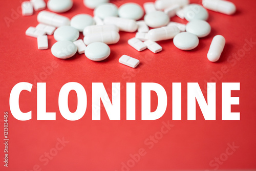 Clonidine text title drugs tablets high blood pressure medications photo