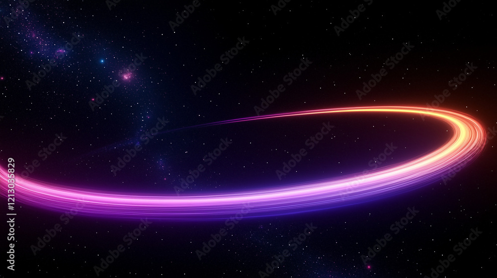 Vibrant swirling light trails representing cosmic energy in a deep space background showcasing the beauty of the universe Vibrant swirling light trails representing cosmic energy in a deep space background showcasing the beauty of the universe