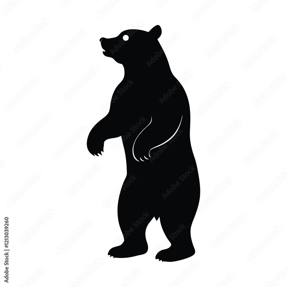 Fototapeta premium silhouette of bear vector illustration