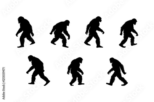 Bigfoot silhouette set