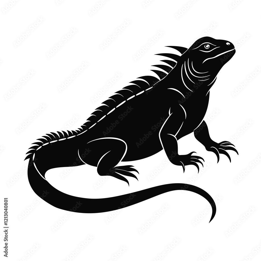 Obraz premium iguana isolated on white illustration art