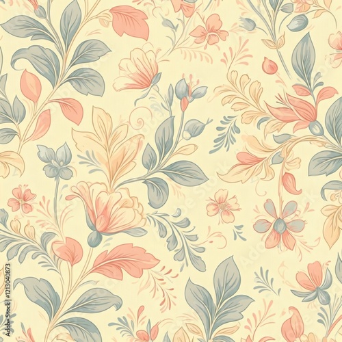 Wallpaper Mural Floral pattern Torontodigital.ca