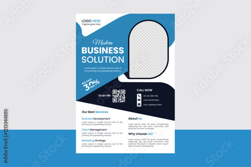 Modern digital marketing flyer template