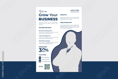 One page corporate business flyer template