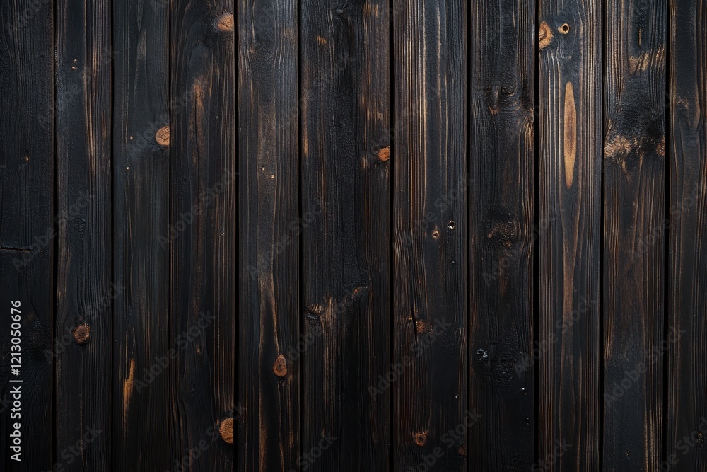 Dark Wood Planks Background - A close-up shot of dark stained vertical wood planks, ideal for rustic backgrounds or textures. Dark Wood Planks Background - A close-up shot of dark stained vertical wood planks, ideal for rustic backgrounds or textures.