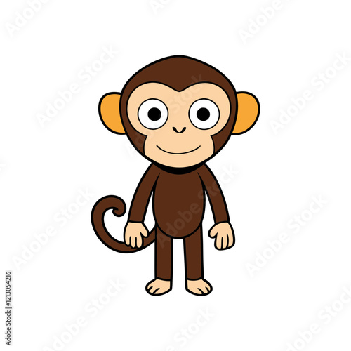 Capuchin Monkey Cartoon vector