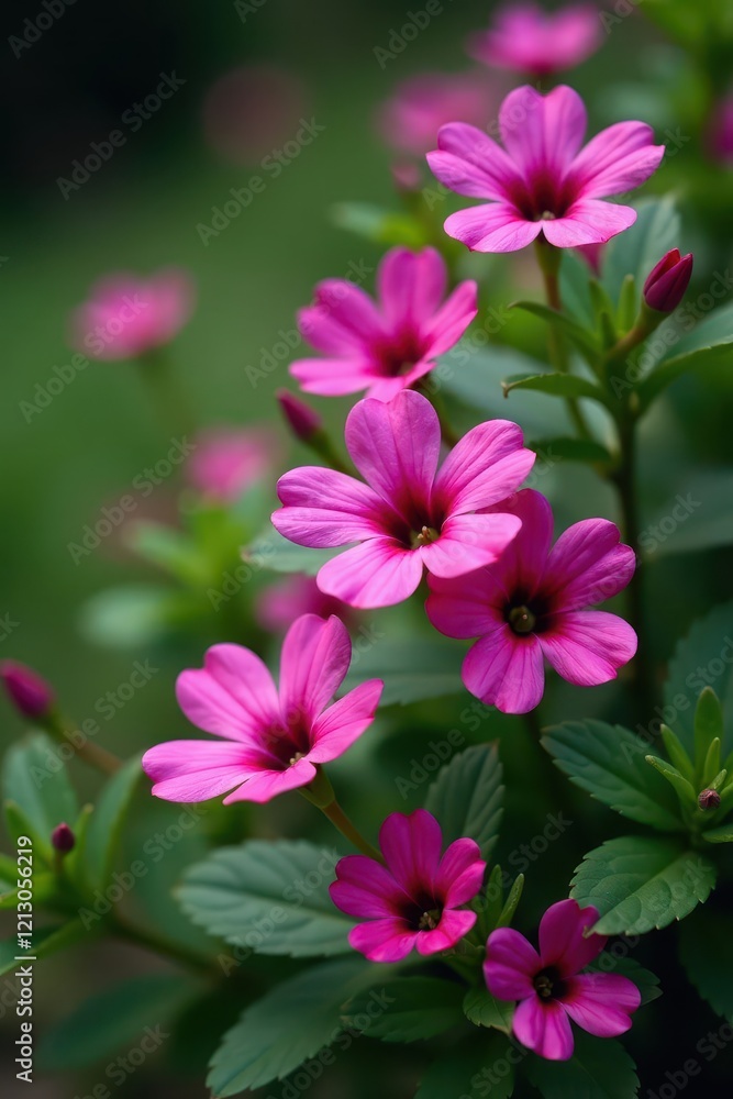 Pink and purple cape marguerite flowers blooming in a shaded area, flowers, cape marguerite, overcast Pink and purple cape marguerite flowers blooming in a shaded area, flowers, cape marguerite, overcast