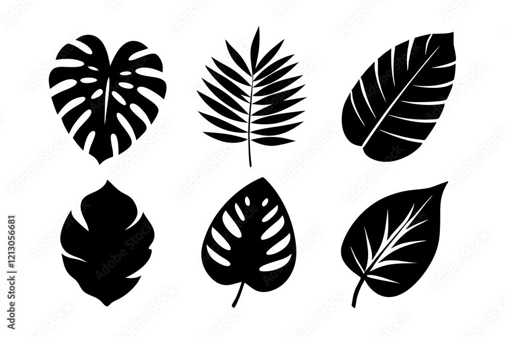 Summer leaves silhouette Summer leaves silhouette