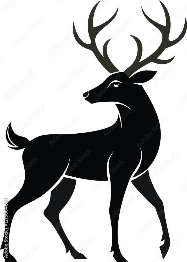 deer silhouette vector illustration deer silhouette vector illustration