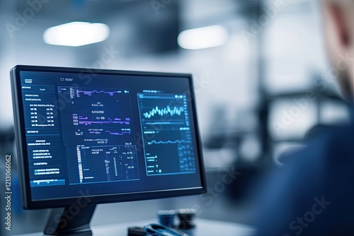 Wallpaper Mural close-up of diagnostic screen showing live data from car onboard computer with blurred tools in background Torontodigital.ca