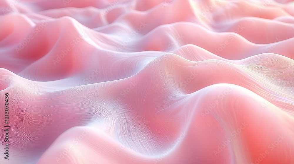 Obraz premium Pink abstract waves, digital art background.