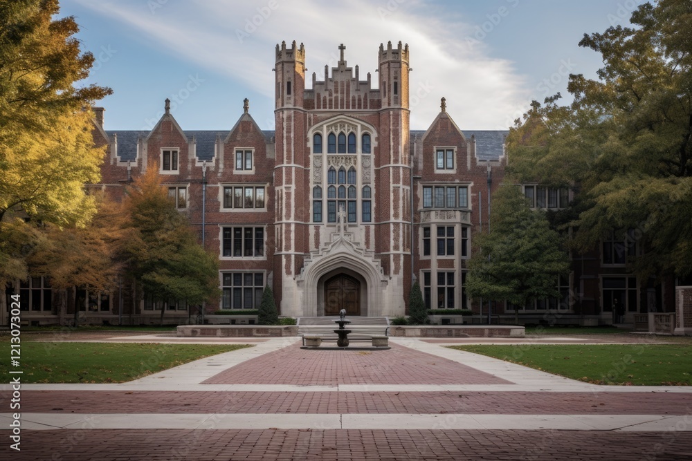 Obraz premium University of Michigan Lawyers Club on the Law Quadrangle: A Regal Building for Law Students and Lawyers Club