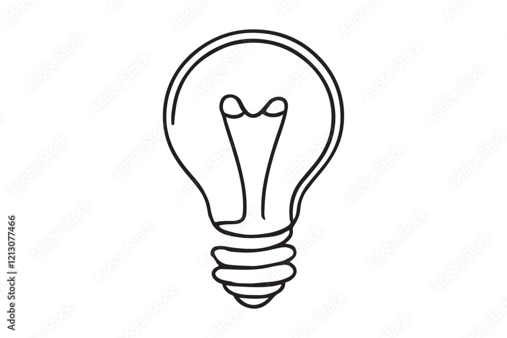 One continuous single line hand drawing of big lamp